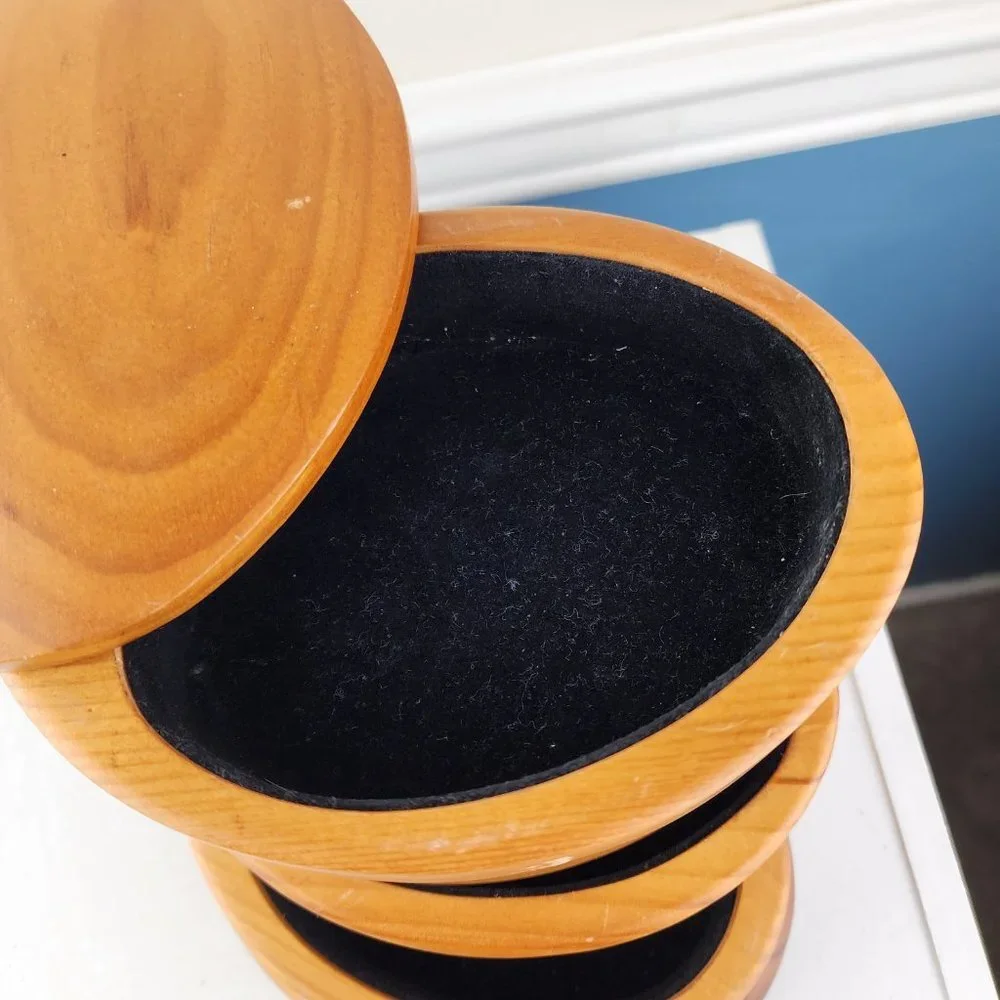 Bed Bath & Beyond Wood Oval Jewelry Tower Box
